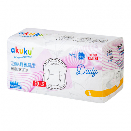 Absorbante autocolante pentru san 60 bucati Akuku A0160, Alb [1]