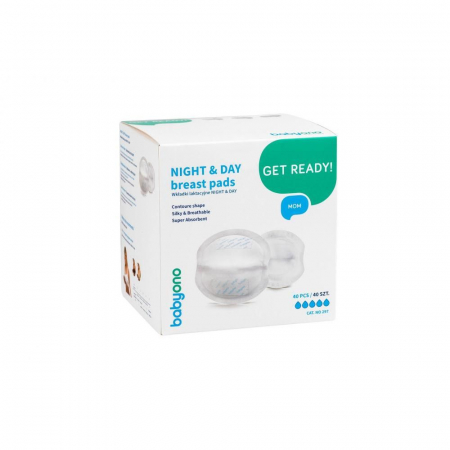 Absorbante pentru san - Absorbante pentru san 40 bucati BabyOno Night & Day 297, Alb