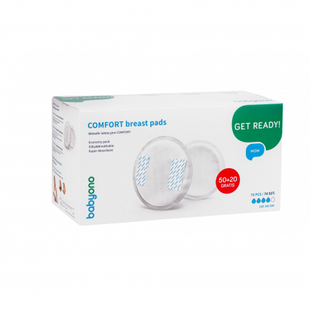 Absorbante pentru san - Absorbante pentru san Comfort 50+20 bucati BabyOno 296, Alb