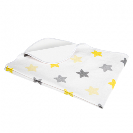 Aleze si chilotei scutec - Aleza impermeabila si refolosibila din bumbac 70 x 50 cm Akuku A1045, Multicolor
