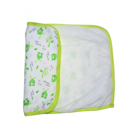 Aleza impermeabila si refolosibila din bumbac, 60 x 40 cm pentru bebe, Mini Junior ALZ0109, Verde [1]