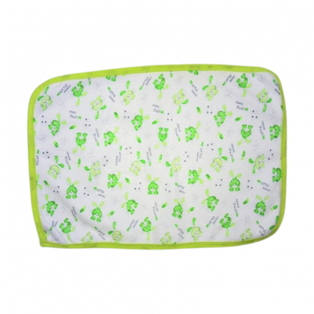 Aleze si chilotei scutec - Aleza impermeabila si refolosibila din bumbac, 60 x 40 cm pentru bebe, Mini Junior ALZ0109, Verde