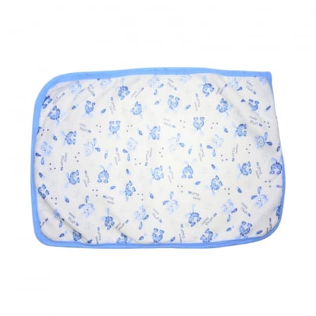 Aleze si chilotei scutec - Aleza impermeabila si refolosibila din bumbac, 60 x 40 cm pentru bebe, Mini Junior ALZ0109A, Albastru