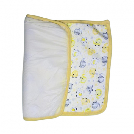 Aleza impermeabila si refolosibila din bumbac, 60 x 40 cm pentru bebe, Mini Junior ALZ0109G, Galben [1]