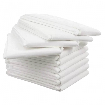 Igiena copiilor - Set 10 aleze impermeabile 40 x 60 cm pentru bebelusi Bocioland 651509, Alb