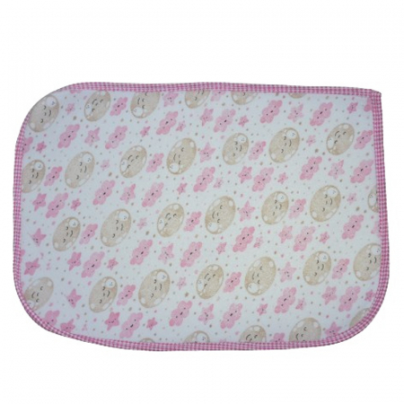 Aleze si chilotei scutec - Aleza impermeabila si refolosibila din bumbac  pentru copii Mini Junior PL132, Roz