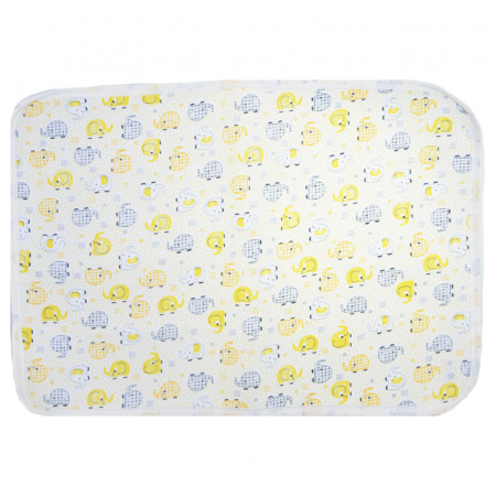 Aleze si chilotei scutec - Aleza impermeabila si refolosibila din bumbac 70 x 50 cm pentru baieti Mini Junior PL121, Galben