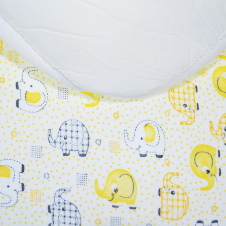 Aleza impermeabila si refolosibila din bumbac 70 x 50 cm pentru baieti Mini Junior PL121, Galben [1]