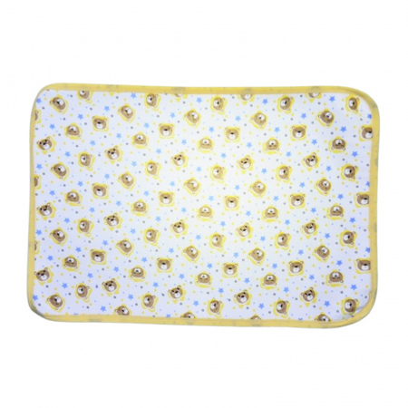 Aleza impermeabila si refolosibila din bumbac 70 x 50 cm pentru bebe, Mini Junior ALZ0109G3, Galben [1]