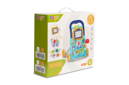 Antepremergator pentru copii, cu animale Toyz Zoo 397993-12, Albastru [7]