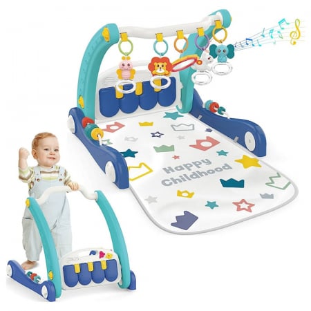 premergator si covoras muzical 2 in 1 pentru baieti 0 luni+ Toyz HE0633, Albastru [1]