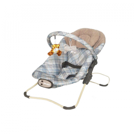 Balansoare si leagane - Balansoar muzical cu vibratii pentru bebelusi BabyMix BR246G, Gri