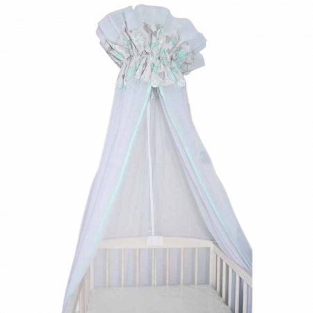 Baldachin patut bebe - Baldachin pentru patut 400 x 170 cm MimiNu 146438-4, Gri