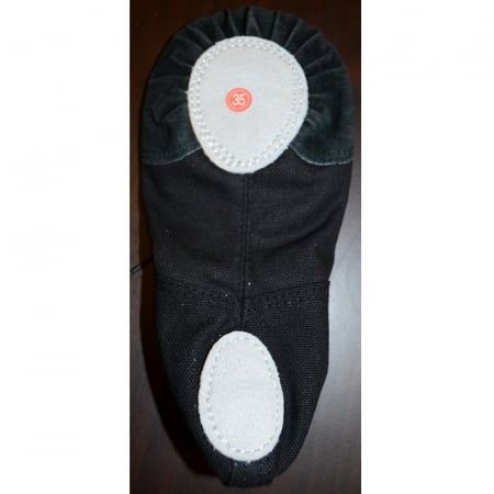 Pantofi din panza pentru balet Mini Junior BLR1N-33, Negru [2]