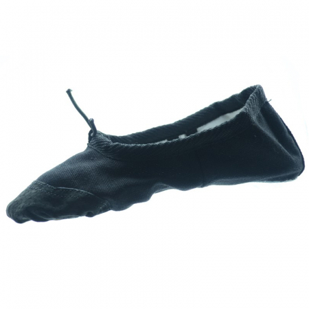 Balerini balet - Pantofi din piele si panza pentru balet, gimnastica si dans, Mini Junior PB1111N, Negru