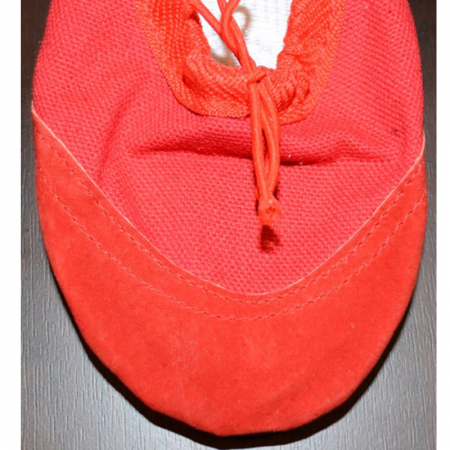 Pantofi din piele si panza pentru balet, gimnastica si dans, Mini Junior PB1111R, Rosu [4]