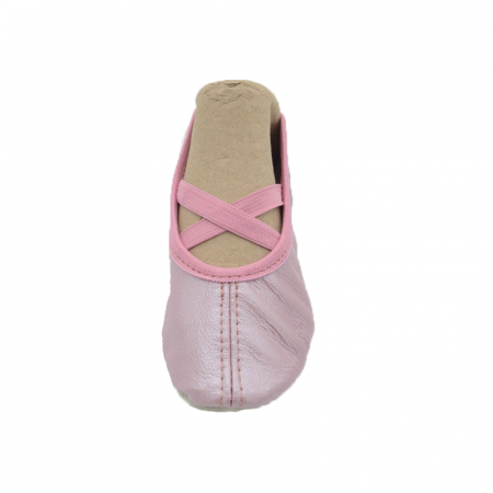 Pantofi din piele pentru balet copii Mini Junior BLRNN2-31, Roz [2]