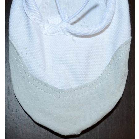 Pantofi din piele si panza pentru balet, gimnastica si dans, Mini Junior PB1111A, Alb [1]