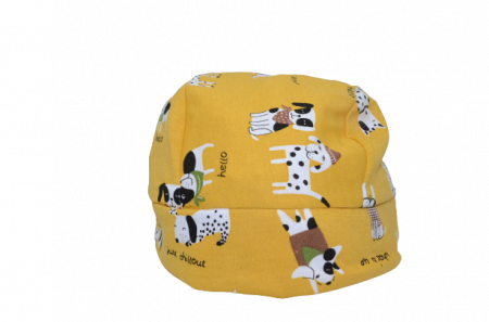 Căciuli băieți primăvară, toamnă și iarnă - Bandana pentru baieti Mini Junior BPB85, Galben