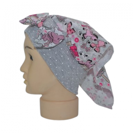 Caciuli si palarii de vara fete - Bandana pentru fete, Mini Junior, BF1306AG, Gri