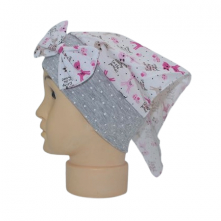 Caciuli si palarii de vara fete - Bandana pentru fete, Mini Junior, BF1306CG, Gri