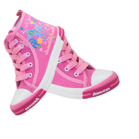 Bascheti din panza pentru fete American Club 431/14-28, Roz [1]