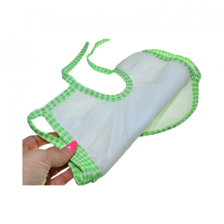Baveta cu 2 straturi, impermeabila pentru bebe, Mini Junior BV0109IV, Verde [1]