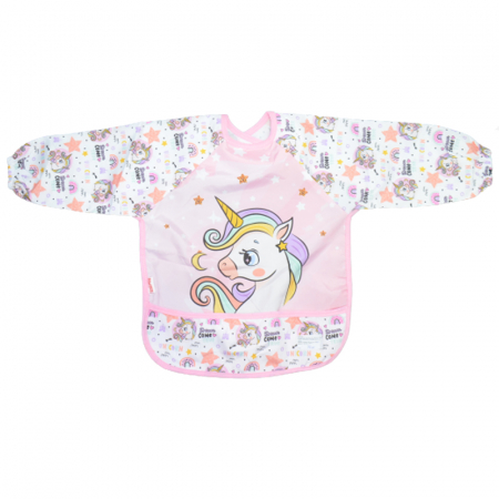 Bavete - Baveta cu maneca lunga Mini Junior MJM-26, Roz