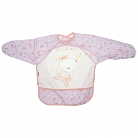 Bavete - Baveta cu maneca lunga pentru copii Mini Junior 040823, Roz