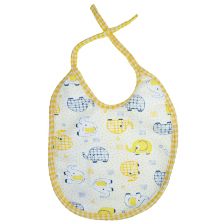 Accesorii masa bebe - Baveta impermeabila 23 x 20 cm pentru copii Mini Junior 250623-12, Galben