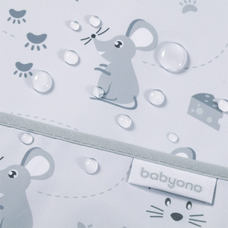 Baveta impermeabila pentru bebelusi, BabyOno 1641/01, Gri [3]