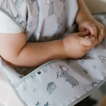 Baveta impermeabila pentru bebelusi, BabyOno 1641/01, Gri [2]