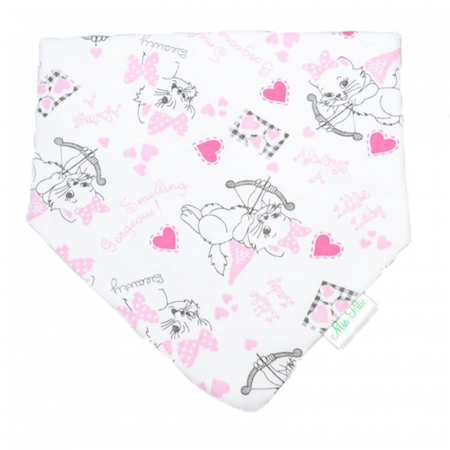 Accesorii masa bebe - Baveta pentru fete Mic Pitic BV16, Multicolor