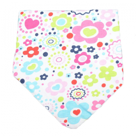 Accesorii masa bebe - Baveta pentru fete Mic Pitic BV19, Multicolor