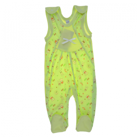 Salopete bebelusi fete - Salopeta fara maneci pentru fete Koala Bobas Fashion VE825, Verde