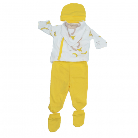 Compleuri baieti maneca lunga - Compleu 6 piese pentru baieti Mini Junior BBW-15-56, Galben