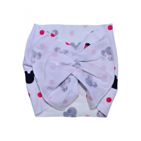 Accesorii par fetite - Bentita Minnie, pentru fete, Mini Junior BTMJ1403-2-40, Alb