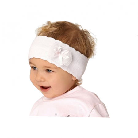 Accesorii par fetite - Bentita pentru fete Mini Junior 46-044-A, Alb