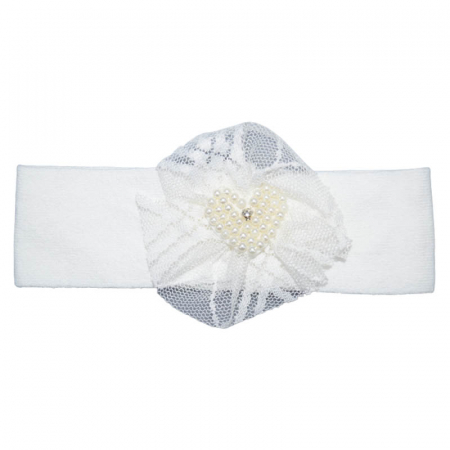 Bentite si turbane botez - Bentita pentru fete Mini Junior BN6464, Alb