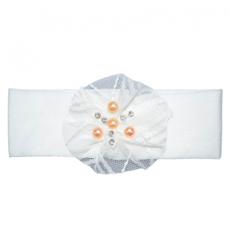 Bentite si turbane botez - Bentita pentru fete Mini Junior BN6465, Alb