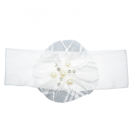 Bentite si turbane botez - Bentita pentru fete Mini Junior BN6468, Alb