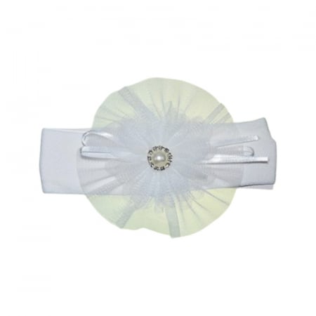 Bentite si turbane botez - Bentita pentru fete, Mini Junior BNT1016, Alb