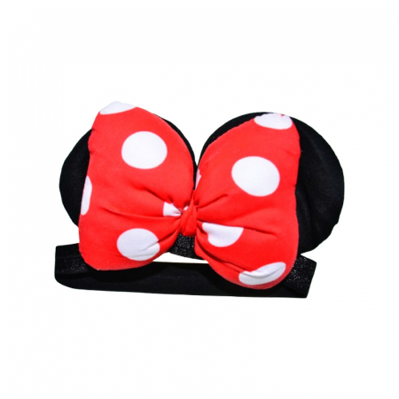 Accesorii par fetite - Bentita pentru fete Minnie Mouse,  Mini Junior BNTMJ-1R, Rosu