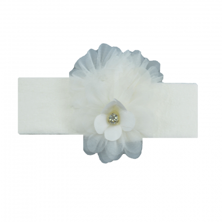 Accesorii par fetite - Bentita pentru fete Mini Junior BNTT-1, Alb