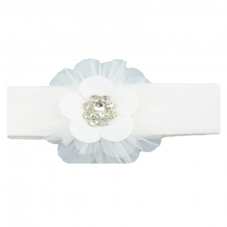 Accesorii par fetite - Bentita pentru fete Mini Junior BNTT-2, Alb