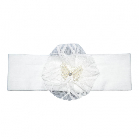 Bentite si turbane botez - Bentita pentru fete Mini Junior BN6463, Alb