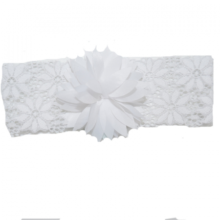 Bentite si turbane botez - Bentita pentru fete Mini Junior MJ0405A, Alb