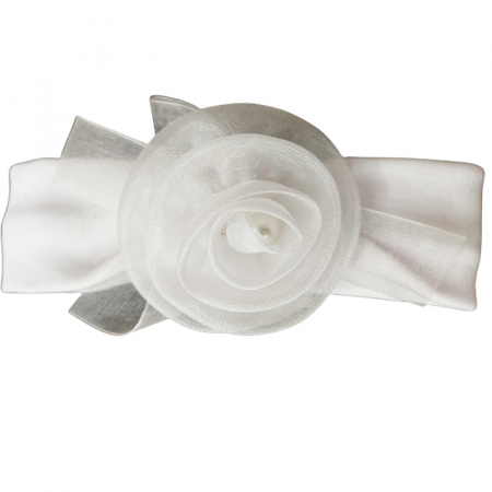 Bentite si turbane botez - Bentita pentru fete Mini Junior MJ1801, Alb