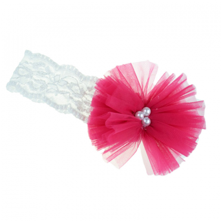 Accesorii par fetite - Bentita pentru fete Mini Junior BPFNN-19-universala, Alb