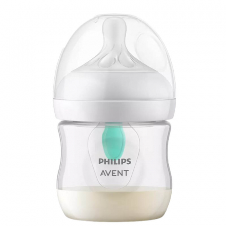 Biberoane si tetine - Biberon anti colici cu tetina din silicon 125 ml Philips Natural Response SCY670/01, Transparent